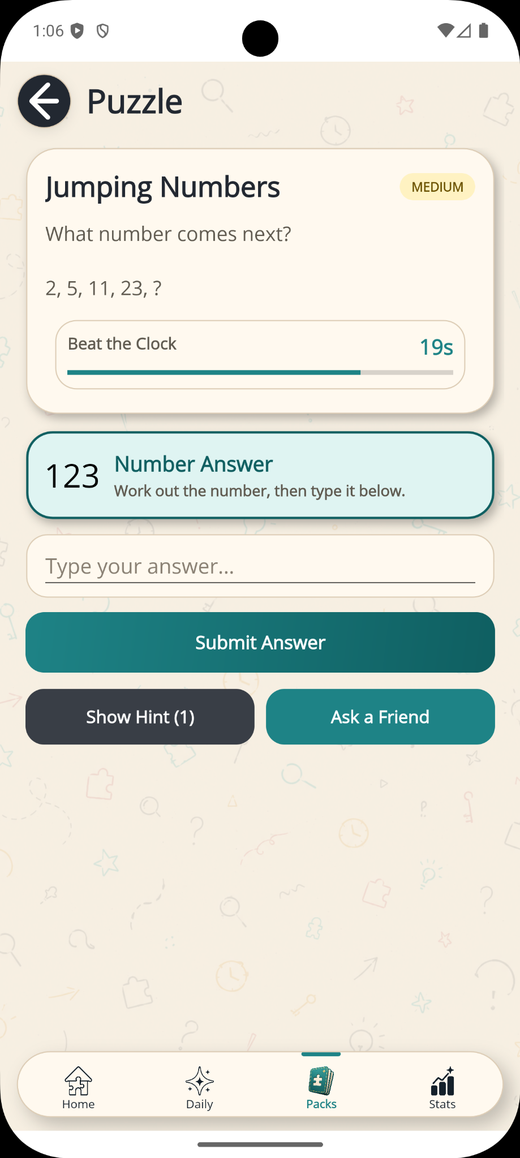 PuzzleIQ number answer puzzle